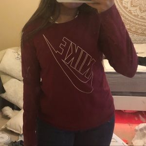 Long sleeve black nike top